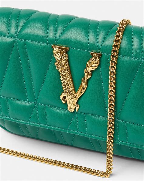 versace collection tasche grün|Versace handbags sale.